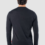Playera Regular Negra para Hombre - Manga Larga