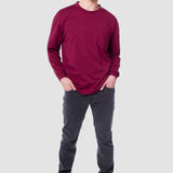 Playera Regular Vino para Hombre - Manga Larga
