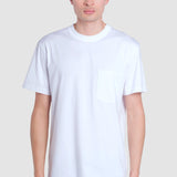 Playera Blanca Regular para Hombre - Bolsillo