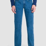 Jeans Slim Straight Azul Claro para Hombre - Vaxter