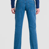 Jeans Slim Straight Azul Claro para Hombre - Vaxter