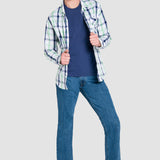 Jeans Slim Straight Azul Claro para Hombre - Vaxter