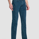 Jeans Slim Straight Azul Oscuro para Hombre - Vaxter