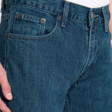 Jeans Slim Straight Azul Oscuro para Hombre - Vaxter