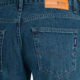 Jeans Slim Straight Azul Oscuro para Hombre - Vaxter