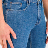 Jeans Slim Straight Azul Claro para Hombre - Vaxter