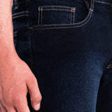 Jeans Slim Straight Azul Oscuro para Hombre - Vaxter