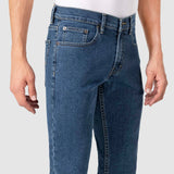 Jeans Slim Straight Azul para Hombre - Vaxter