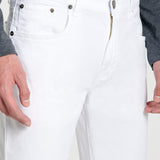 Pantalón Slim Straight Blanco para Hombre - Vaxter