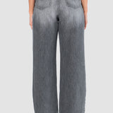Jeans Amplio Negro para Mujer - Wide Leg