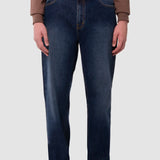 Jeans Relaxed Azul Oscuro para Hombre - Leader