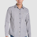 Camisa Moda Hombre Manga Larga Multicolor Cuadros Slim Oggi