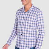 Camisa Moda Hombre Manga Larga Multicolor Cuadros Slim Oggi