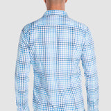 Camisa Moda Hombre Manga Larga Multicolor Cuadros Slim Oggi