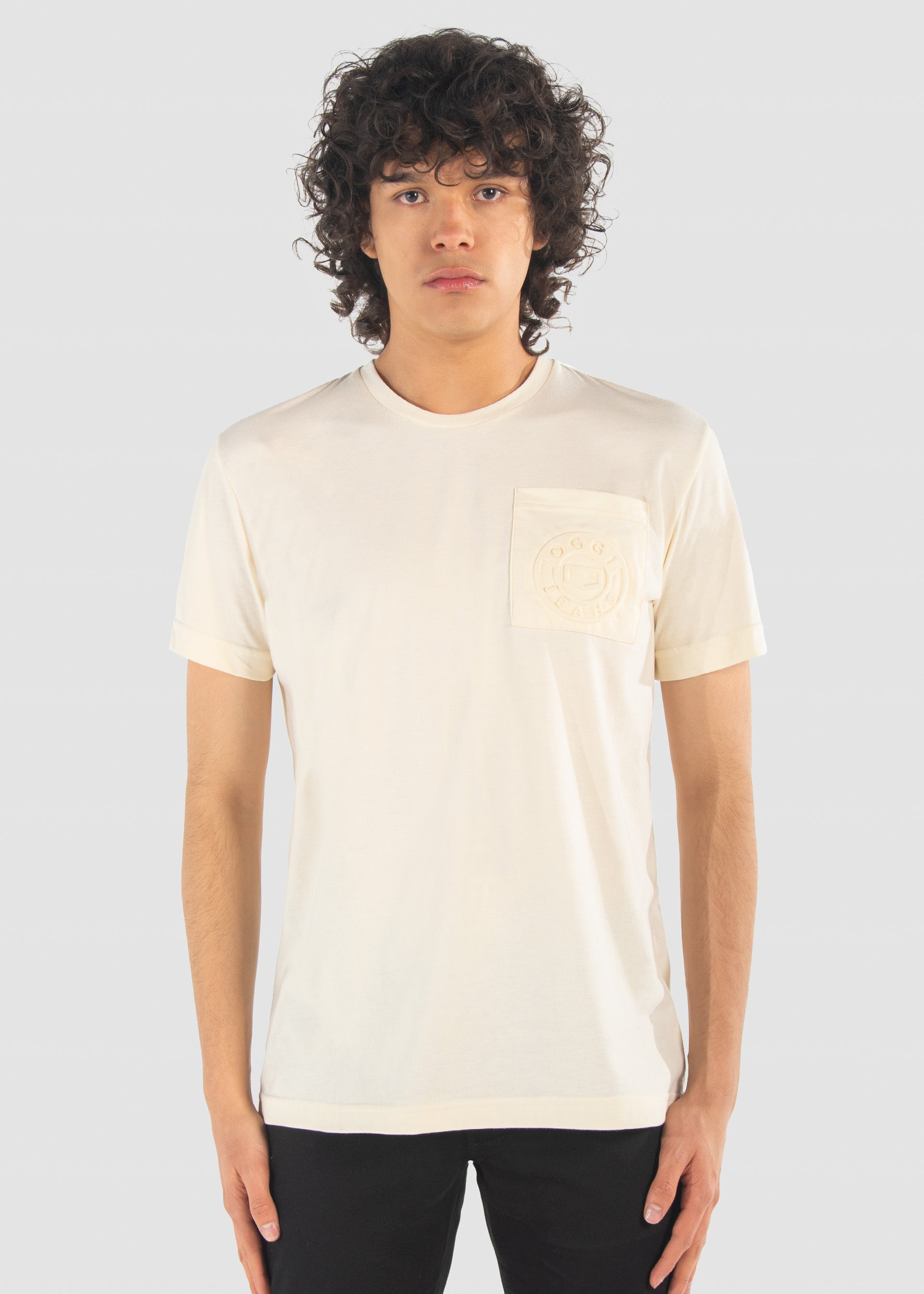 Playera Básica Hombre Manga Corta Bolsillo Regular Oggi
