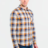 Camisa Moda Hombre Manga Larga Multicolor Bolsillo Slim Oggi