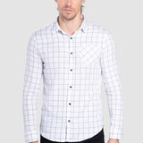 Camisa Moda Hombre Manga Larga Multicolor Bolsillo Slim Oggi