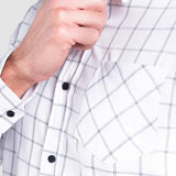 Camisa Moda Hombre Manga Larga Multicolor Bolsillo Slim Oggi