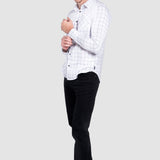 Camisa Moda Hombre Manga Larga Multicolor Bolsillo Slim Oggi