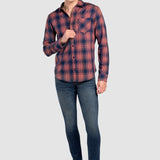 Camisa Moda Hombre Manga Larga Multicolor Bolsillo Slim Oggi