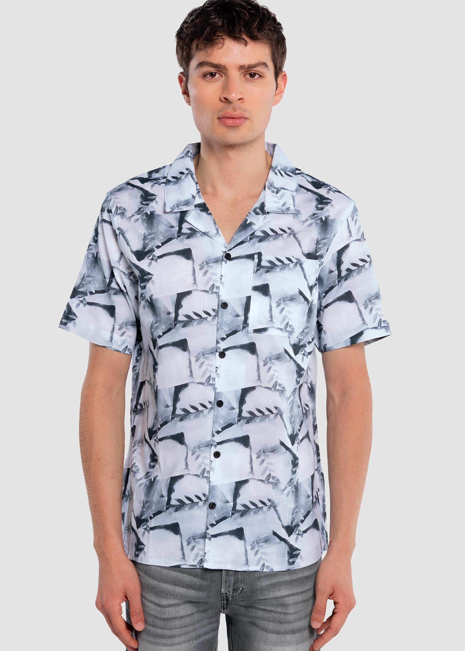Camisa Hombre Manga Corta Regular Tropical Oggi