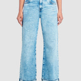 Jeans Mujer Mezclilla Confort Amplio Recto Agean Blue Oggi