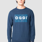 Playera Regular Azul para Hombre - Manga Larga
