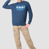 Playera Regular Azul para Hombre - Manga Larga