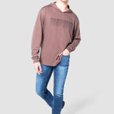 Playera Regular Café para Hombre - Manga Larga