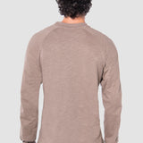 Playera Regular Café Claro para Hombre - Manga Larga