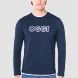 Playera Regular Azul Marino para Hombre - Manga Larga