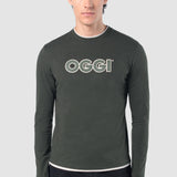 Playera Regular Olivo para Hombre - Manga Larga