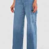 Jeans Relaxed Azul Claro para Mujer - Cintura Alta