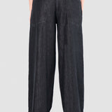 Jeans Amplio Negro para Mujer - Wide Leg