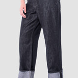 Jeans Amplio Negro para Mujer - Wide Leg