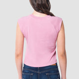 Playera Slim Lila para Mujer - Sin Mangas