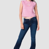 Playera Slim Lila para Mujer - Sin Mangas
