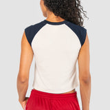 Playera Slim Blanca para Mujer - Sin Mangas
