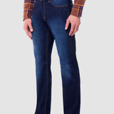 Jeans Slim Straight Azul Oscuro para Hombre - Vaxter