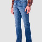 Jeans Slim Straight Azul Claro para Hombre - Vaxter