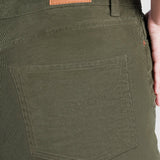 Pantalón de Pana Acampanado Verde para Mujer