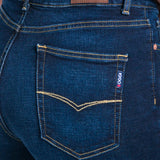 Jeans Acampanado Azul Oscuro para Mujer