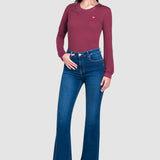Jeans Acampanado Azul para Mujer