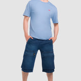 Bermuda Cargo Relaxed Azul para Hombre