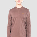 Playera Regular Café para Hombre - Manga Larga