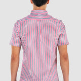 Camisa Moda Hombre Manga Larga Multicolor Rayas Slim Oggi