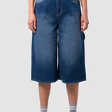 Jeans Wide Leg Cropped Azul para Mujer - Carpintero