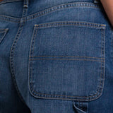 Jeans Wide Leg Cropped Azul para Mujer - Carpintero