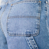 Jeans Wide Leg Cropped Azul Claro para Mujer - Carpintero