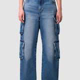 Jeans Wide Leg Azul Claro para Mujer - Cargo